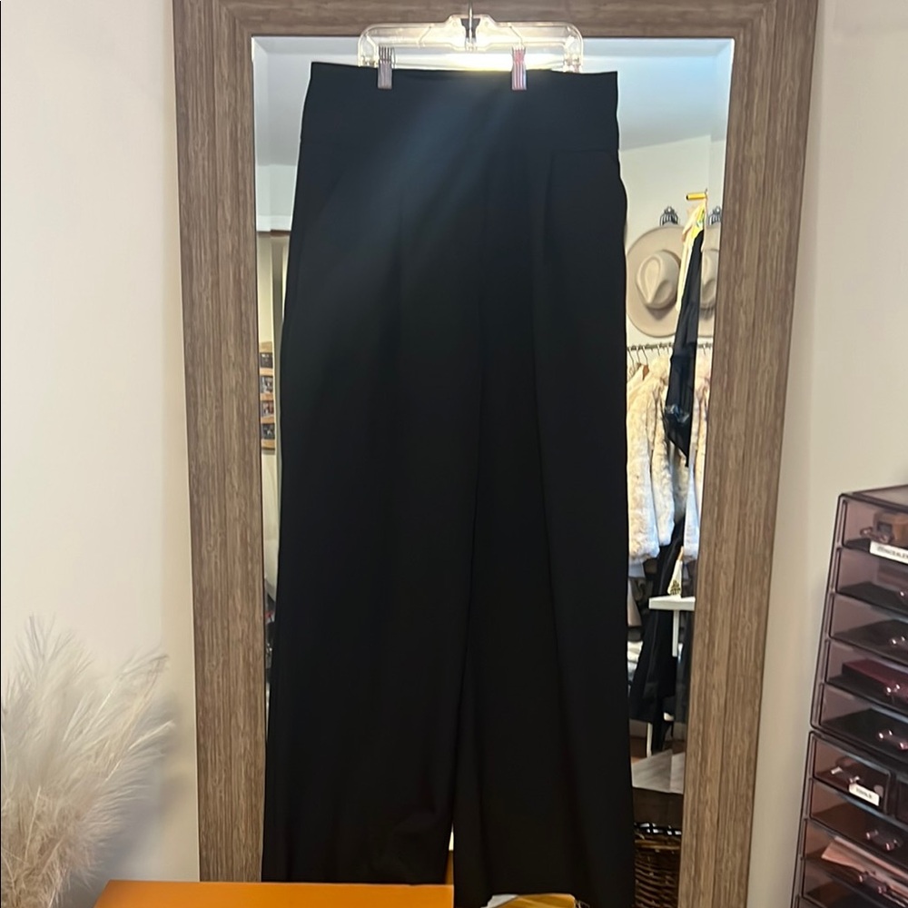 Express Black Wide Leg Pants with High-Waisted Design